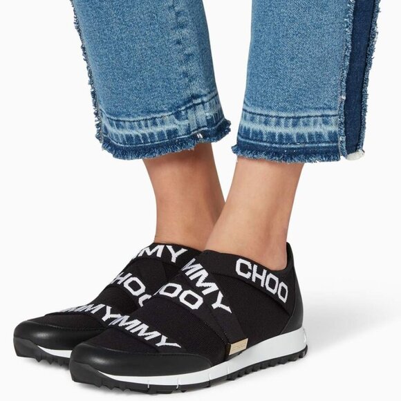 JIMMY CHOO Toronto Slip-On Logo Sneaker - Picture 1 of 17